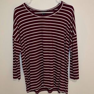 💖Bundle It!💖 Red and White Striped Forever 21 Long Sleeve Shirt